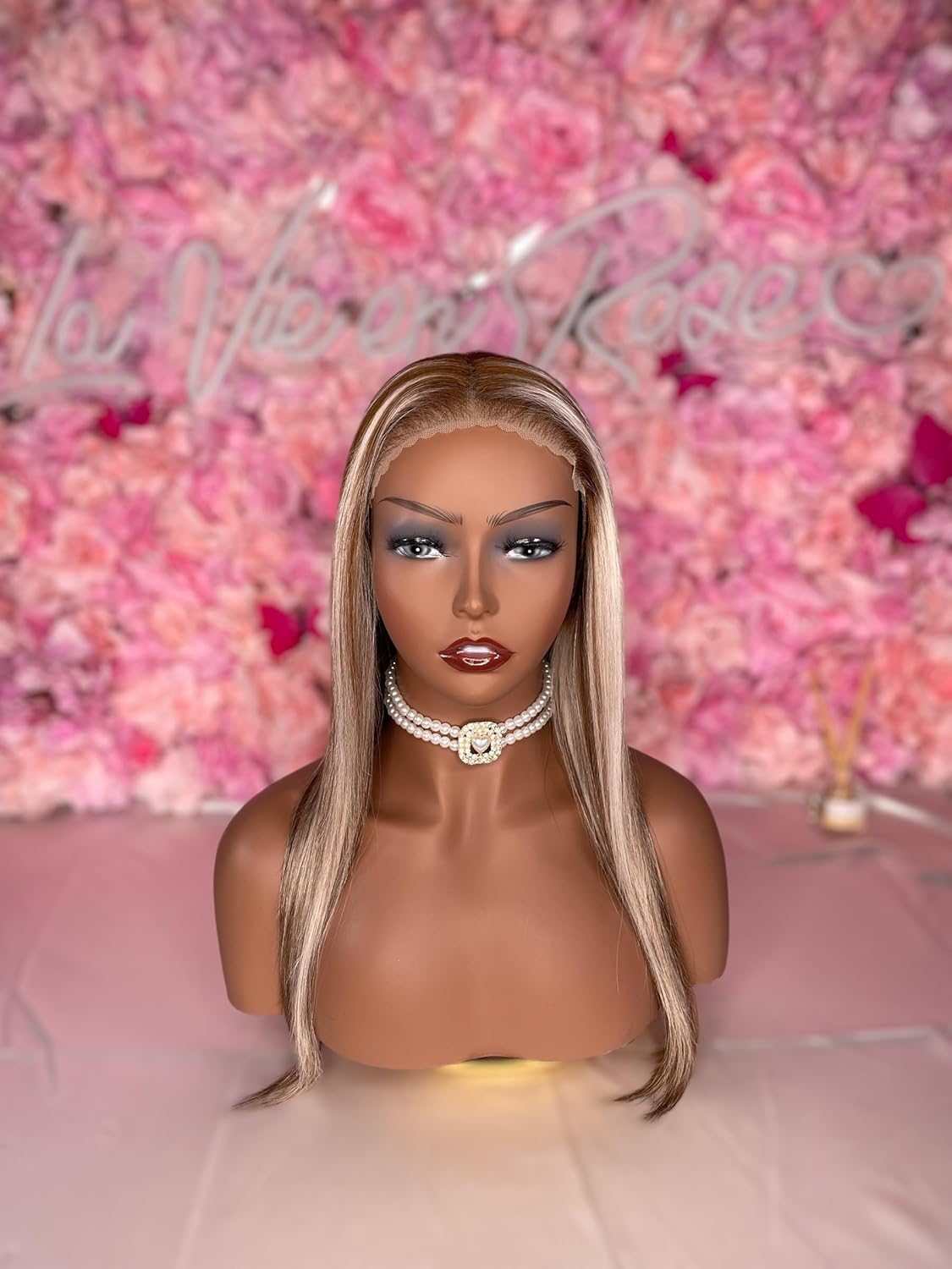 6X4 Hd Lace, Glueless Wig Brown/Blonde Human Hair Wig, Straight Lace Front Wig Lace Closure Wig Human Hair Wigs 6X4 Wig 16 Inch 180% Density