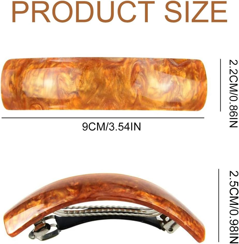 RGZ 4Pcs Large Automatic Thin Medium Hair Clips for Fine Hair and Vintage Style Hair for Women