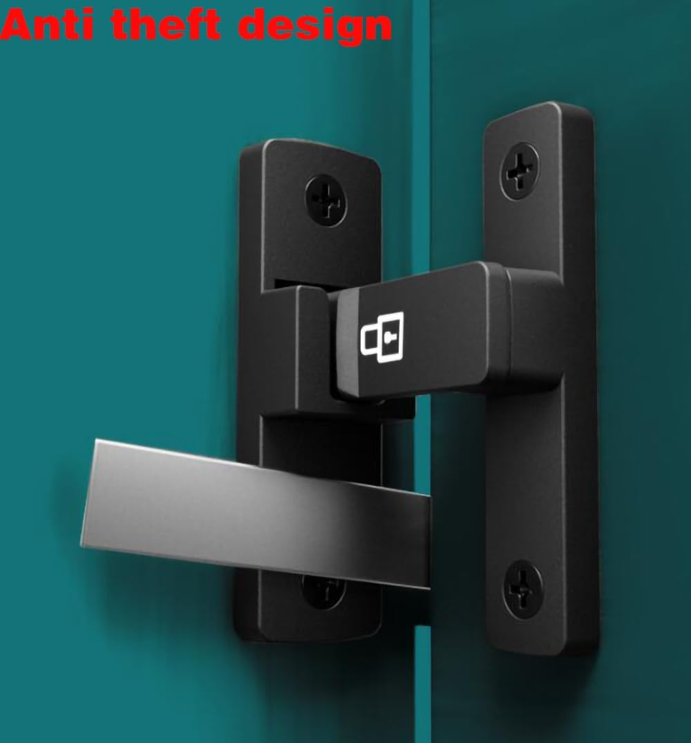 Nightglow 90 Degree Bolt Sliding Door Lock Buckle Working Flip Latch Wooden Fence Door Lock image number 2