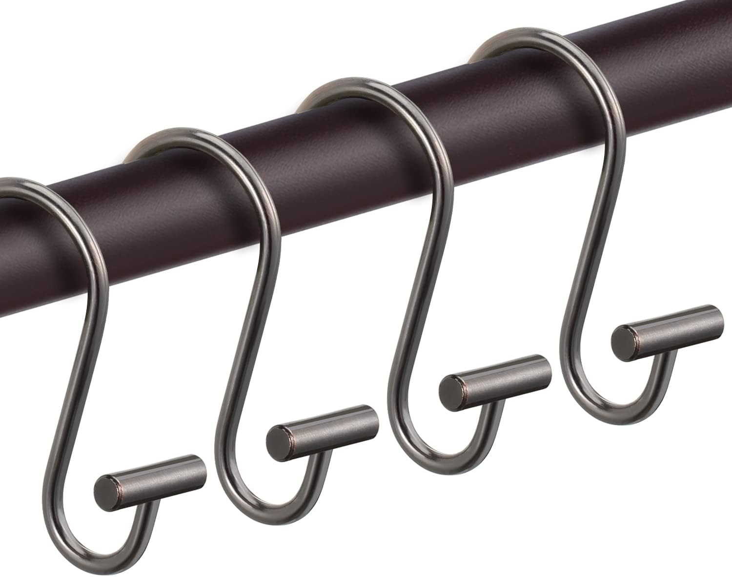 CHICTIE Gold Shower Curtain Hooks Rings, Decorative Rings for Bathroom Rod, Set of 12 Premium Rust-Resistant Metal Hangers T Shaped Design&hellip;