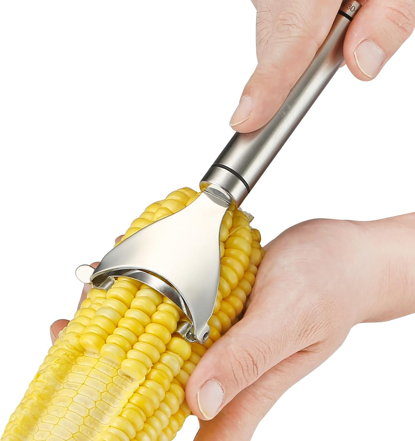 Corn Peeler Stainless Stee Corn Cob Stripper Tool Corn Thresher from the Cob, Removes Corn Kernels from Corn Cobs in Seconds, Kitchen Gadget image number 3
