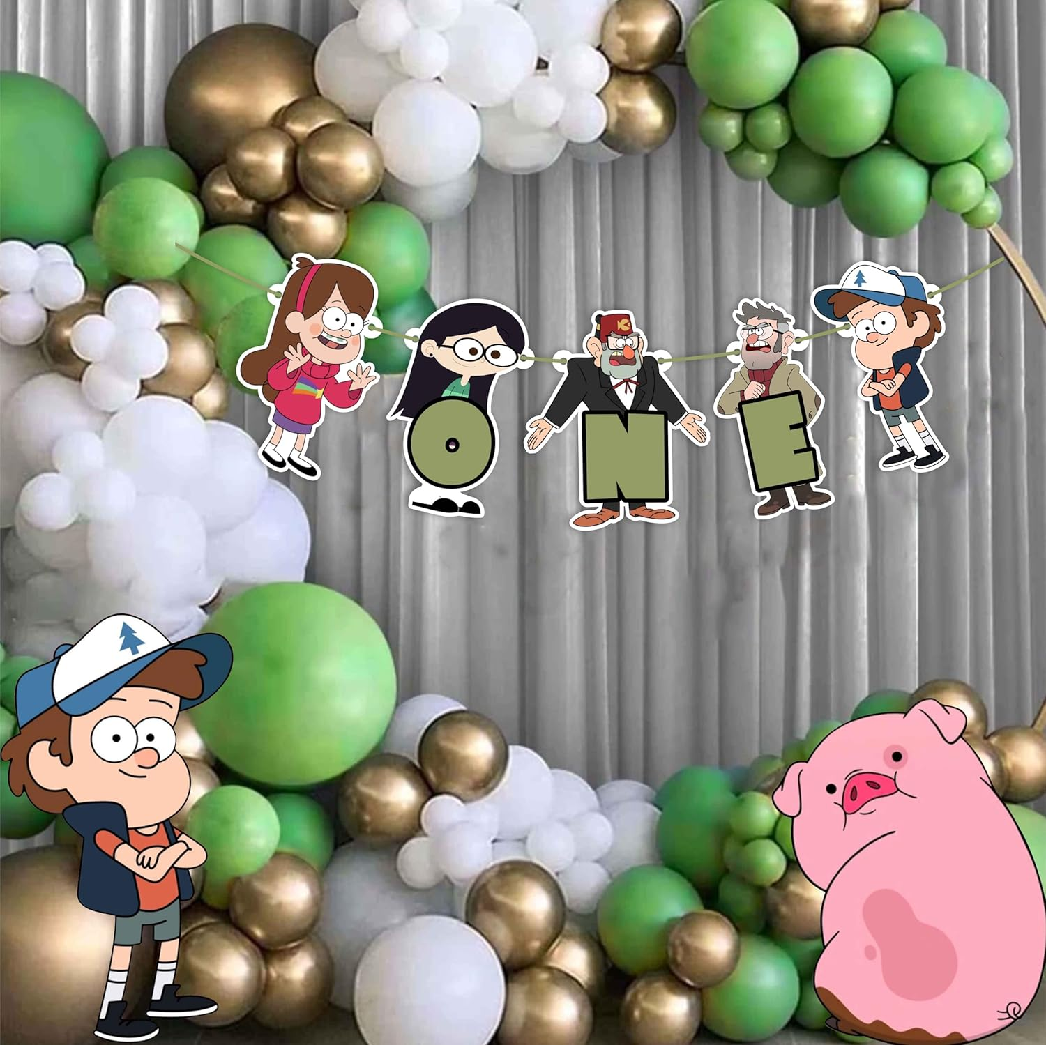 Gravity Faall One Birthday Banner - Colorful Party Decoration - High-Quality Material - Easy to Hang - Perfect for Celebrations image number 3