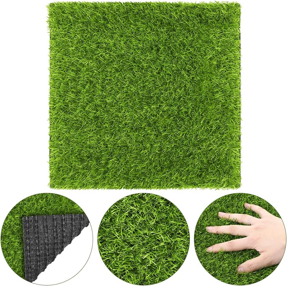 4-Piece Versatile Fake Grass Mat, Decorative Green Rug, Realistic Artificial Forge Turf, Durable & Uv-Resistant for Balcony, Garden & Crafts image number 1