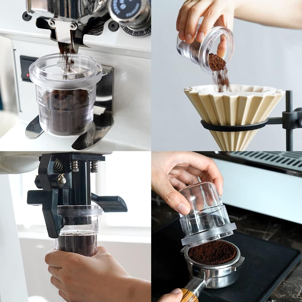 Watchget 58Mm Dosing Cup Espresso Dosing Cup Compatible with 58Mm Portafilters Stacking Espresso Machine Accessories, Clear