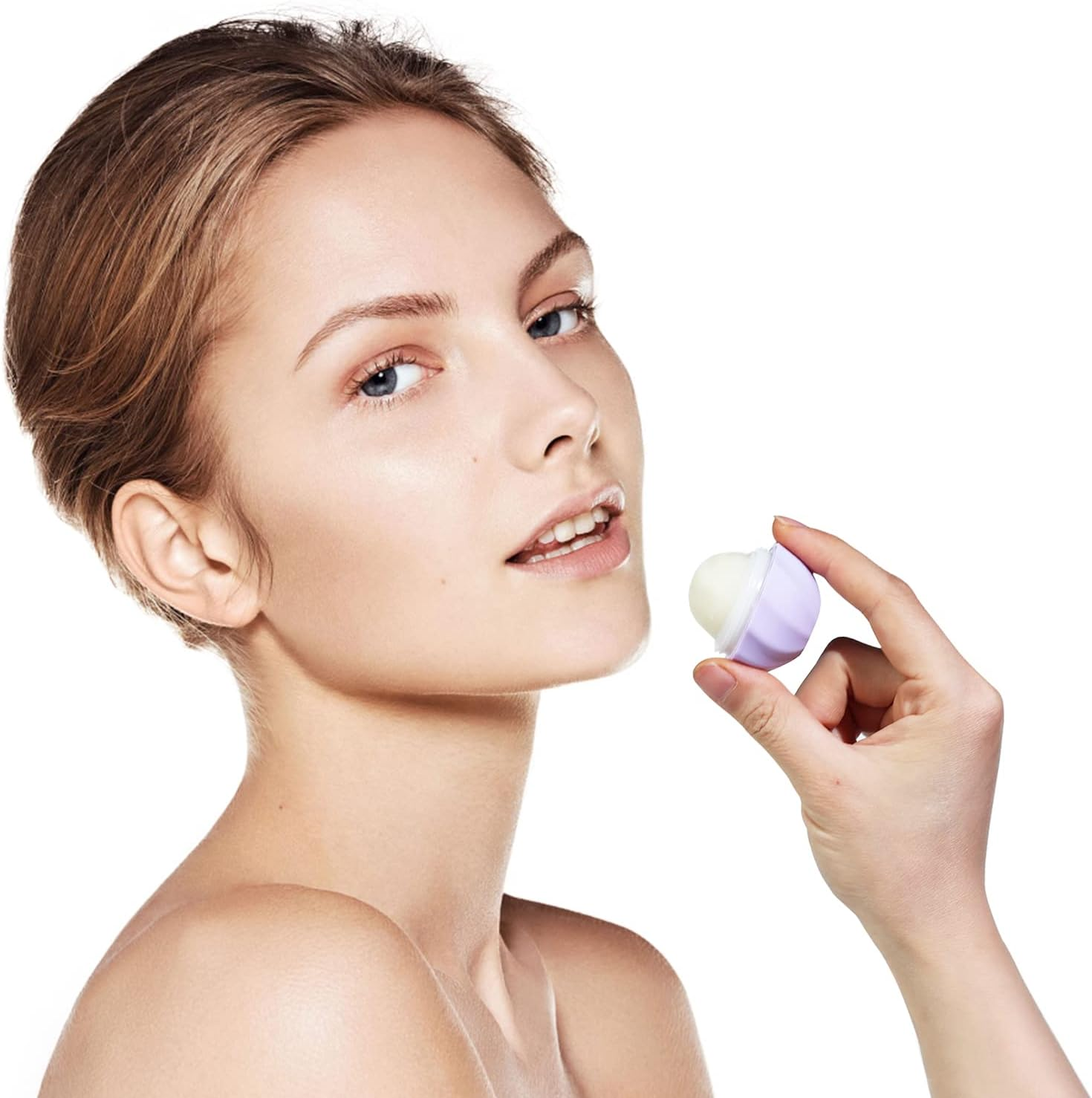 LONGWAY 0.24Oz (7Ml) Empty Lip Balm Sphere Containers | Screw Cap Lipstick Tubes/Chapstick Tubes/Chapstick Holder for Lip Gloss & BPA FREE (Pack of 10） (Light Purple) - Light Purple image number 4