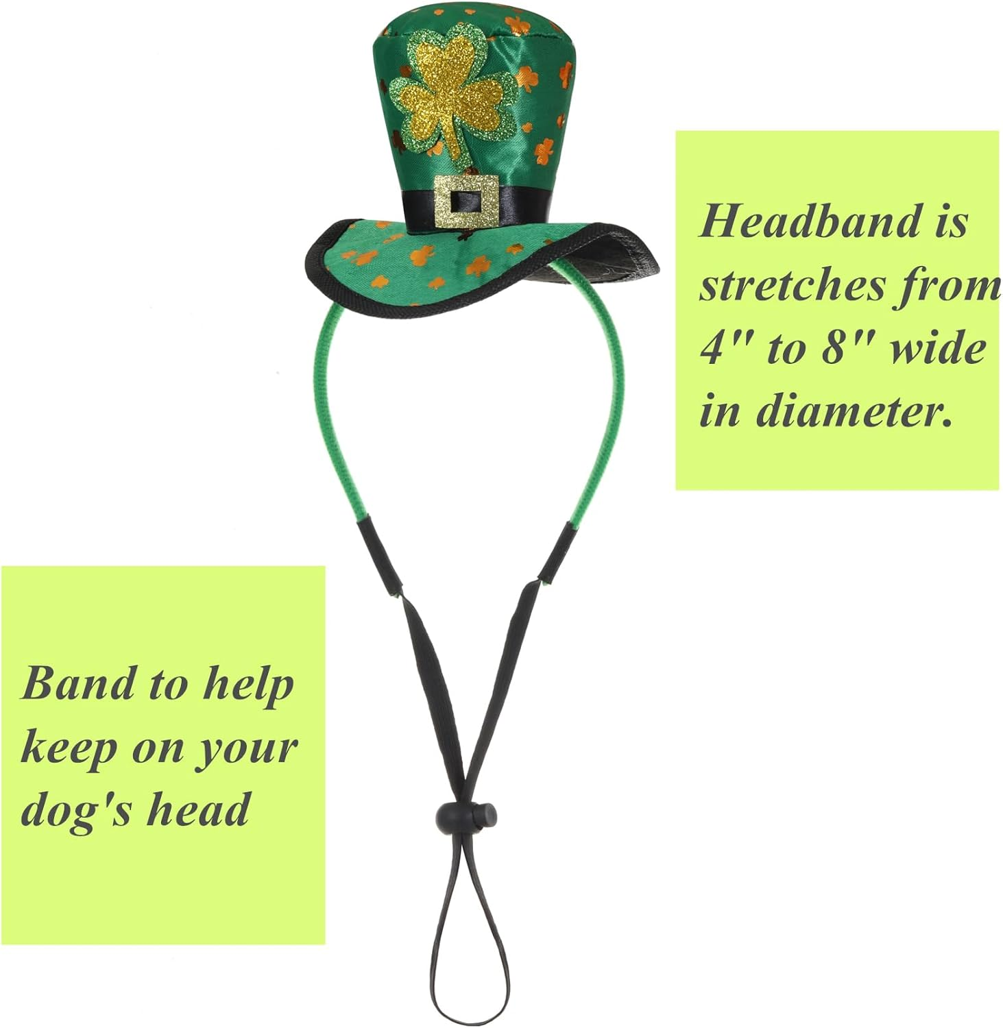 St Patricks Day Dog Costume - St. Patty'S Day Doggie Headband and Green Bow Tie Kit image number 1