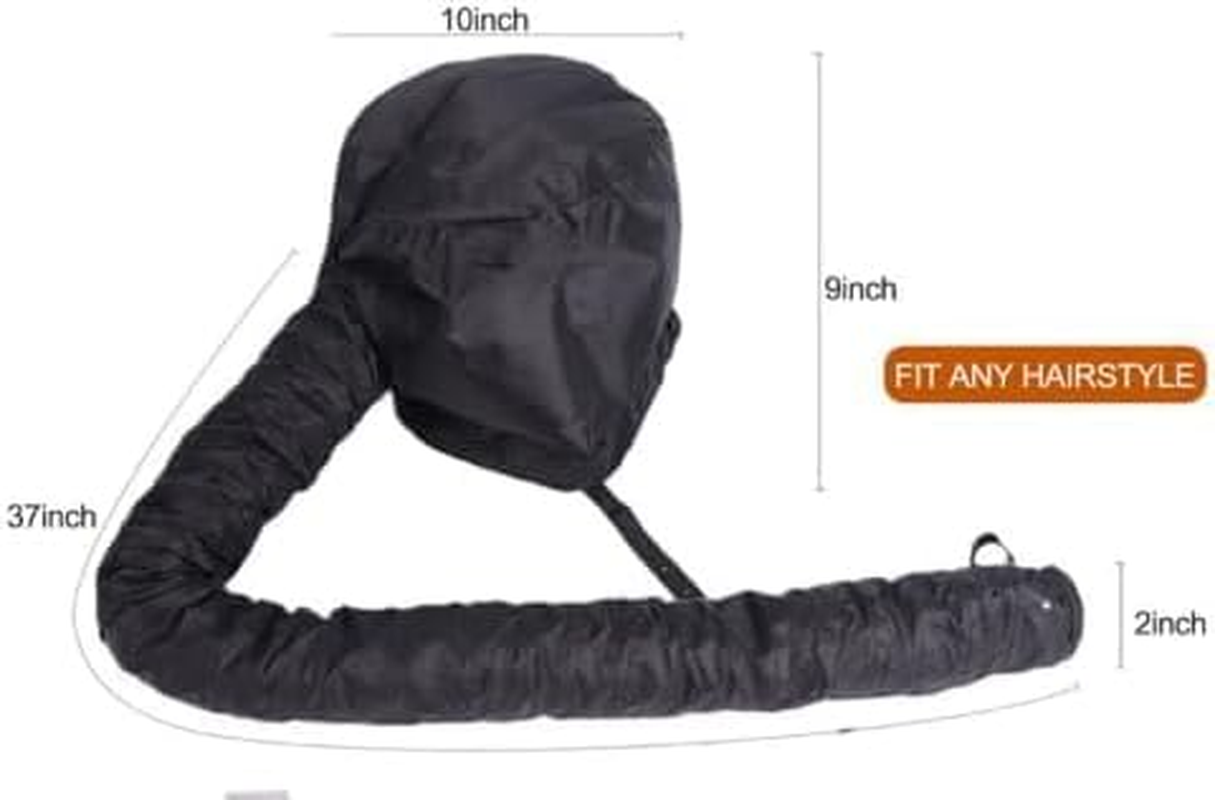 Net Plopping Cap for Drying Curly Hair, Adjustable Net Cap for Drying Curl with Drawstring, Hair Dryer Bonnet, Plopping Hair for Women (Black, One Size) image number 5