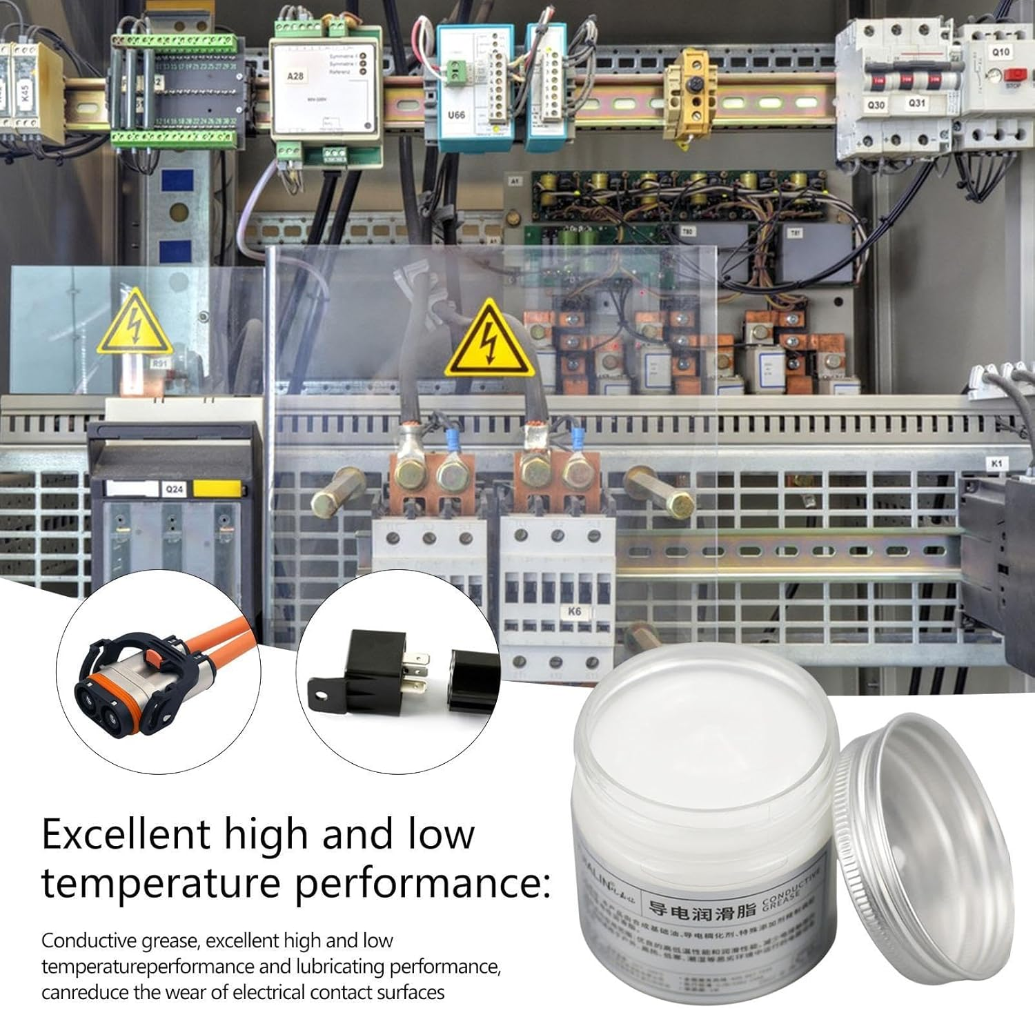 Conductive Grease - Electrical Conductive Paste |100G Grease & Lubrication for a Variety of Power | Automotive Equipment, Household Appliances & Power ES. Achieve Maximum Conductivity image number 1