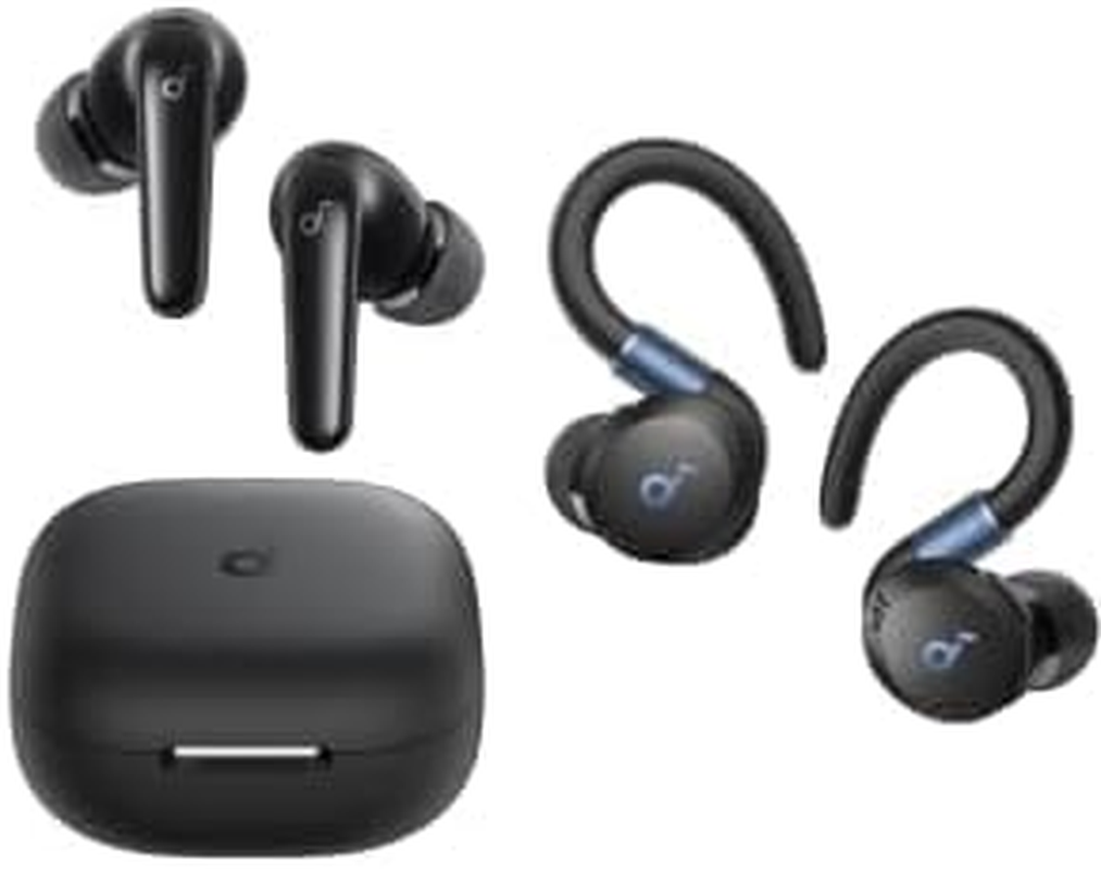 Soundcore P30I by Anker Noise Cancelling Earbuds, Strong and Smart Noise Cancelling, Powerful Bass, 45H Playtime, 2-In-1 Case and Phone Stand, IP54, Wireless Earbuds, Bluetooth 5.4 (Green)