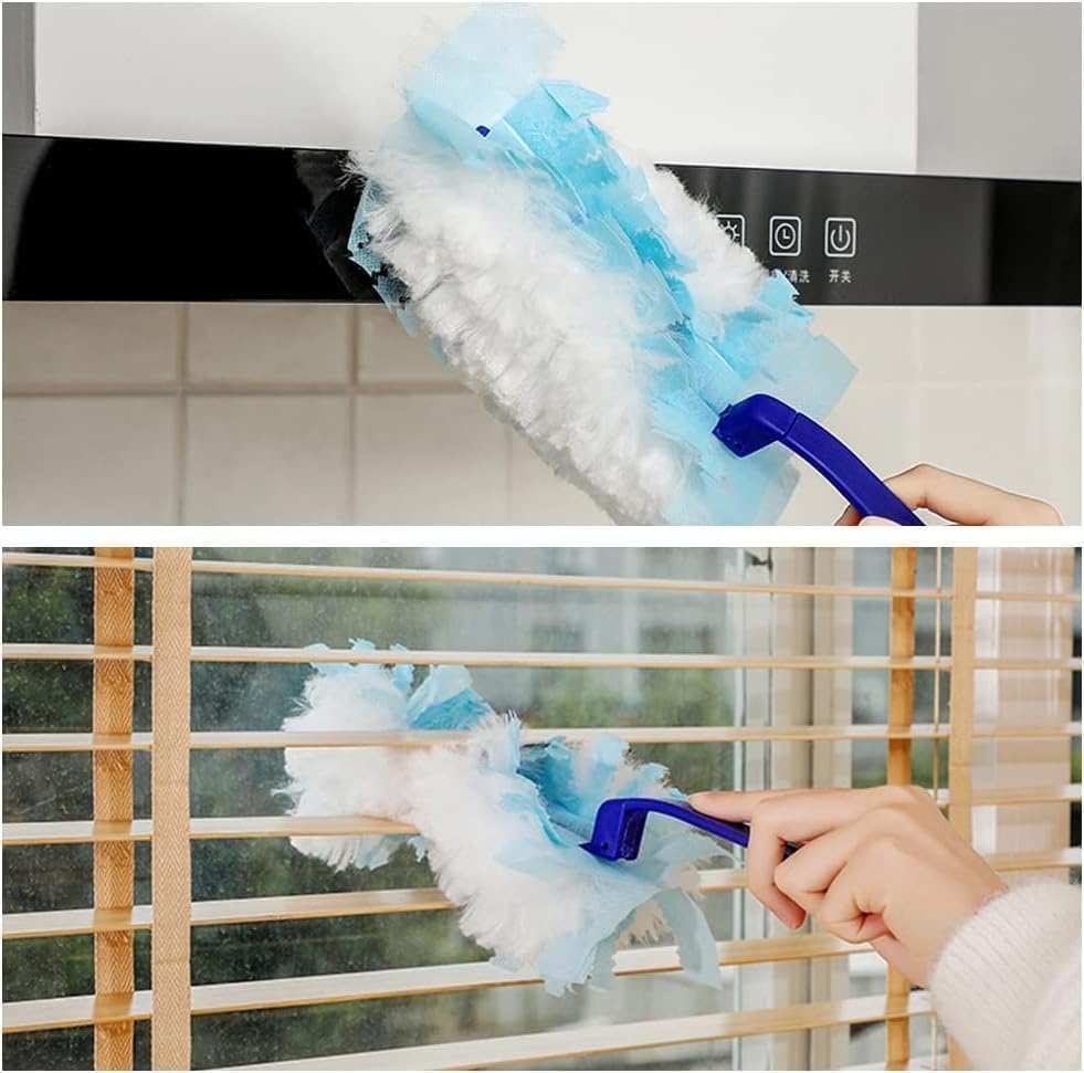 Pack of 50 Dust Magnet Refill Wipes for Swiffer Dust Magnet Duster Refill Pack with 3 Handles Dust Catcher Duster for Swiffer Dust Remover Dusters Disposable for Furniture and Household Cleaning image number 1