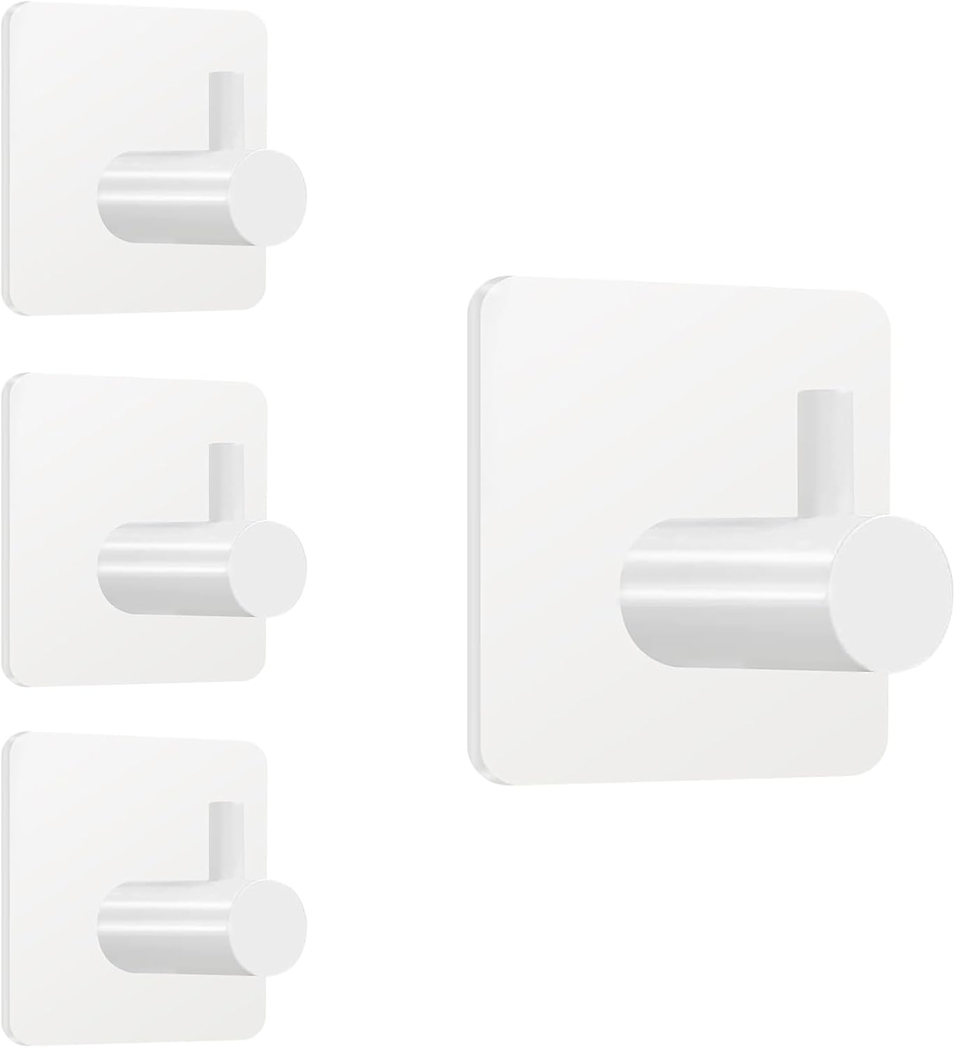 Black Adhesive Towel Hooks Heavy Duty Stick on Wall Hooks Shower Hooks for Bathroom Kitchen Door-4 Packs - Gold image number 4