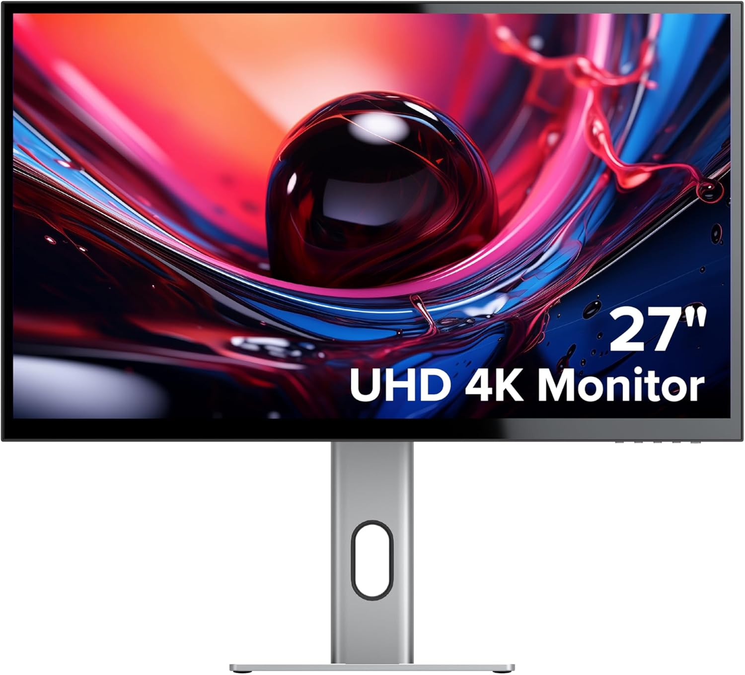 Alogic Clarity 27&rdquo; 4K UHD LCD Monitor | USB-C 90W Power Delivery | 16:9 Silver & Black | Adjustable Stand