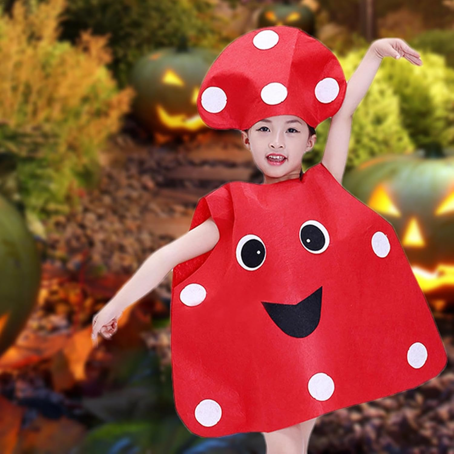 Kids Cosplay Outfit,Fruit Vegetable Design Halloween Dress up Outfit | Children'S Day Performance Costume, Creative Dance Outfit for Halloween, Theme, Stage Performance image number 1