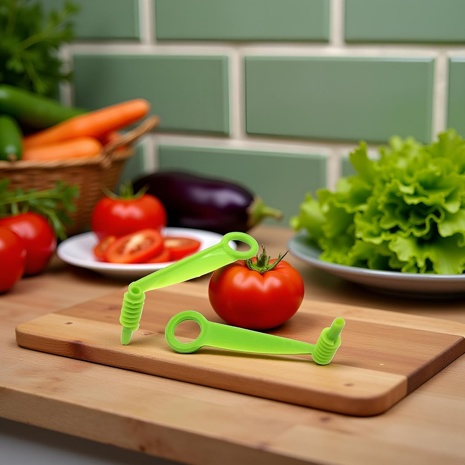 2Pcs Green Spiral Slicer Blade Hand Slicer Cutter Potato Cucumber Vegetables Spiral Knife Kitchen Tool Accessories, Manual Screw Peelers Kitchen Dining Tools image number 5