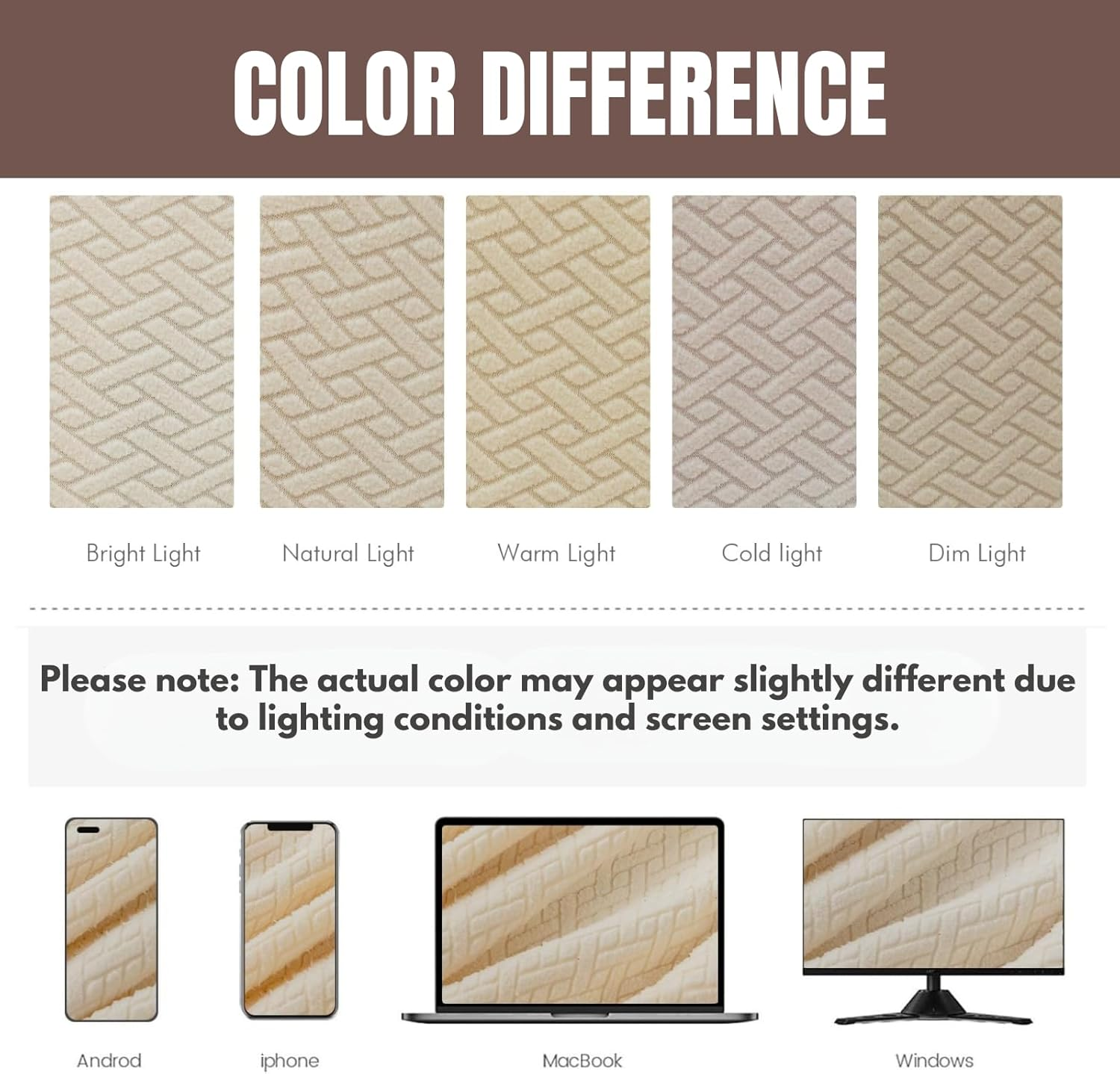 Dining Chair Covers Set of 4, JOMWEN Stretch Jacquard Washable Seat Slipcovers, Chair Cushion Protector, Kitchen Dining Home (Beige, 4 PCS) - Black image number 5