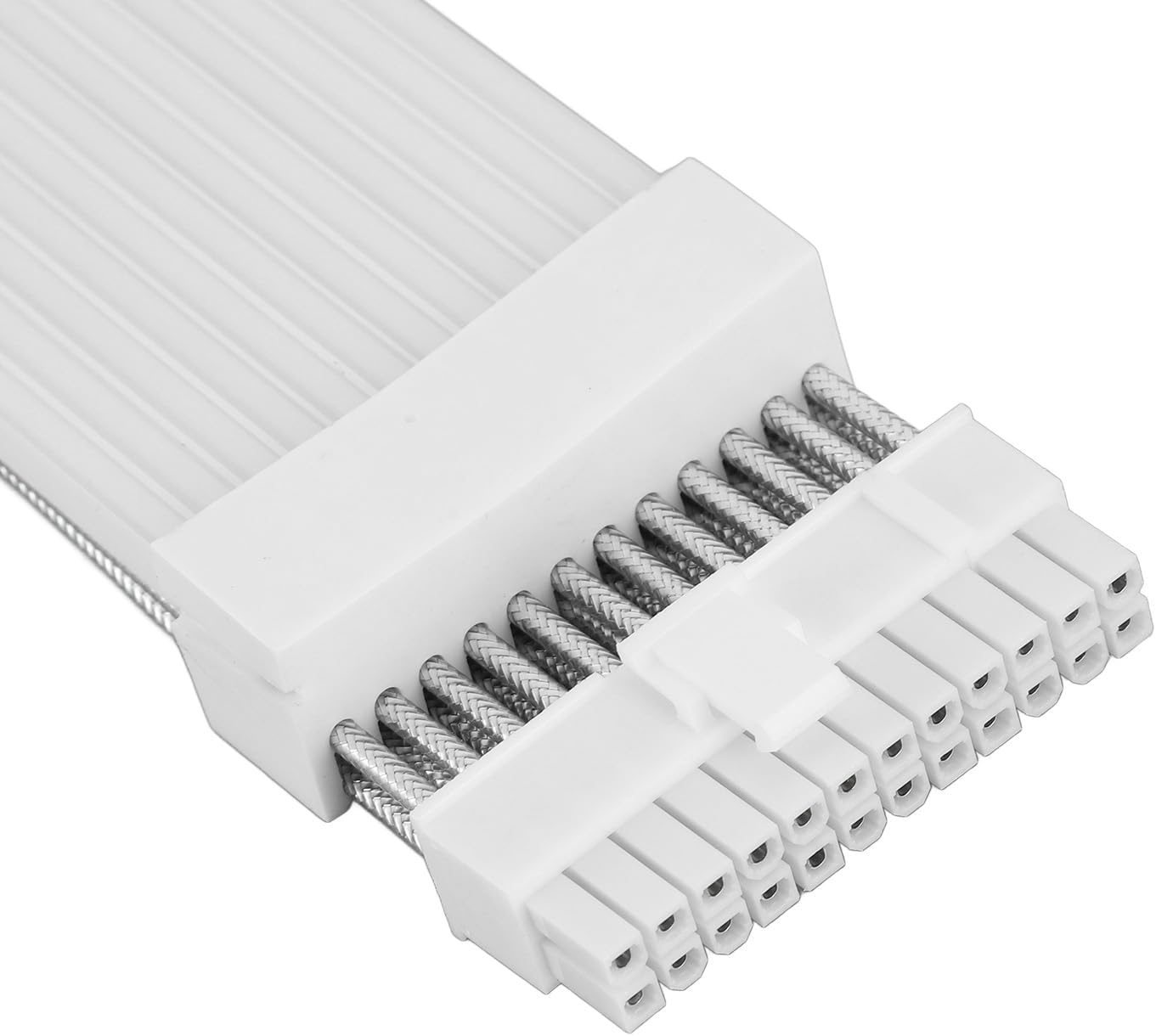 RASTKY RGB Power Extension Cable - Addressable 5V 3 Pin Synchronized ARGB PSU Extension Cable for Desktop Computer - 18AWG, Programmable Colorful Light Effects, Compatible with Aura, (24PIN image number 4