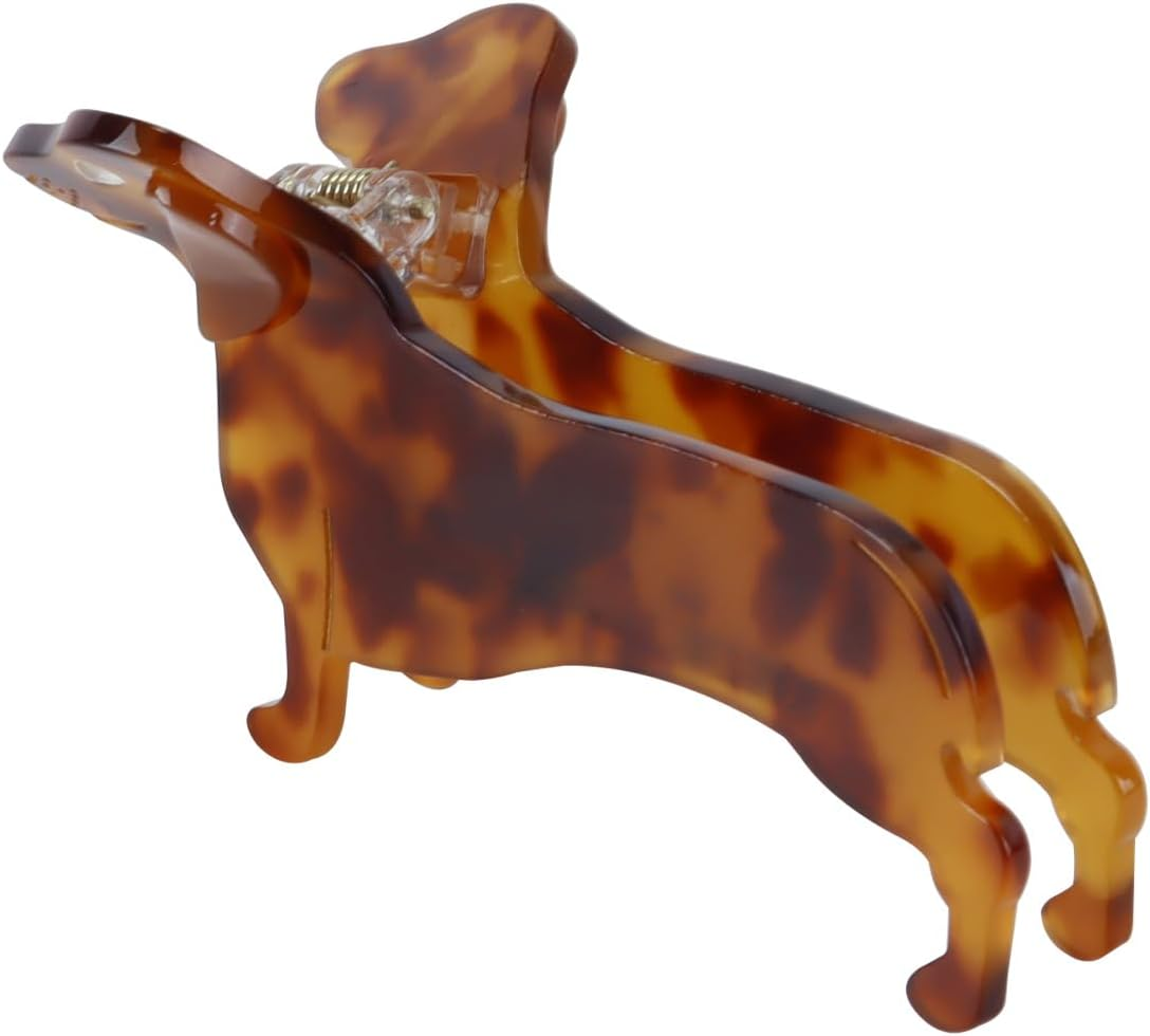 Enwye 4Pcs Dachshund Dog Hairpins, Cute Sausage Dog Shaped Hair Clip, Non Slip Dachshund Hair for Stylish image number 4