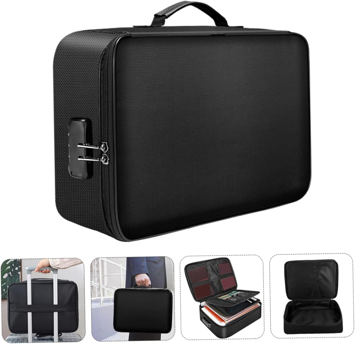 Holibanna Fireproof Document Bag File Storage Pouch Fireproof Safe Document Holder Large Capacity image number 3