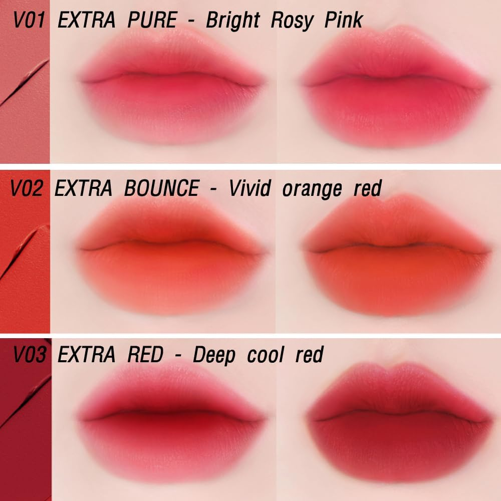 BBIA Last Velvet Tint - Soft & Creamy Matte Finish Lip Stain, Blur Effect with Velvety Texture, Long-Lasting, High Pigment, Lightweight, Non-Drying, Vegan, Korean Lip Makeup (V02 EXTRA BOUNCE) image number 1