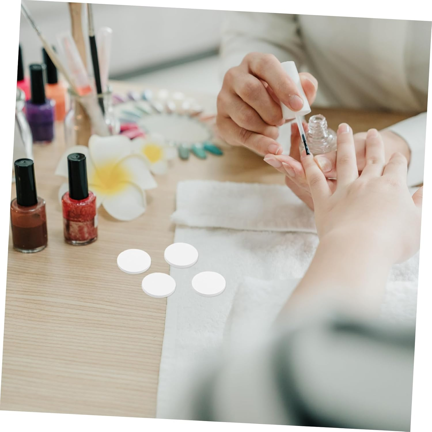 ADOCARN 50Pcs Professional Nail Polish Set Manicure Supplies Nail Buffing Discs Polish Pads Files for Home Use Salon-Quality Finish