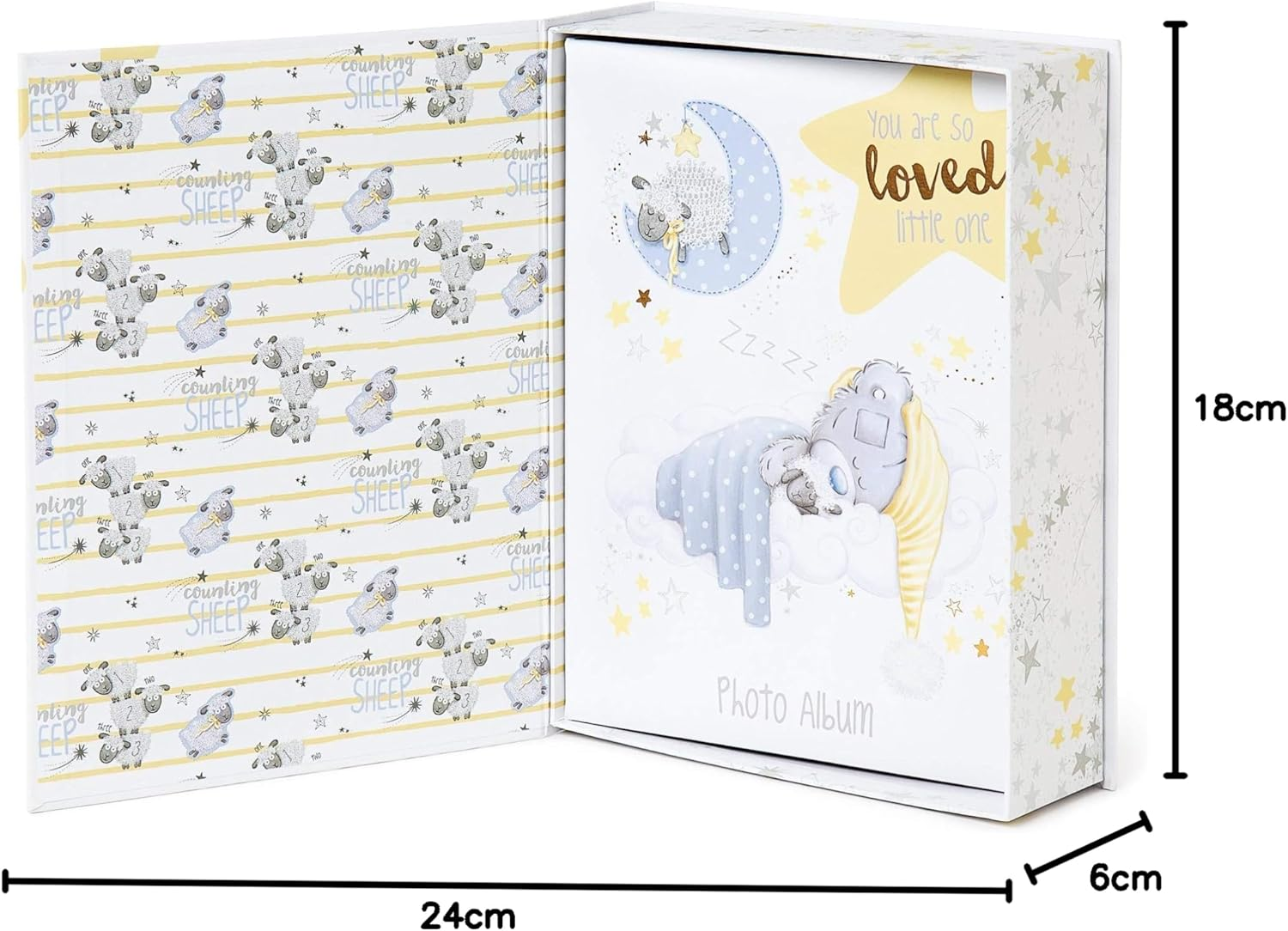 Me to You Tiny Tatty Teddy Baby Photo Album in a Gift Box - Official Collection,6 X 4, Holds 160 Photos, Silver image number 1