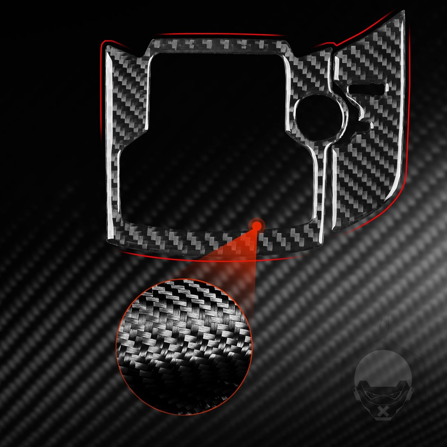 NVCNX Real Premium Carbon Fiber Car Center Console Panel Cover Trim Interior Accessories Compatible with Mazda CX9 CX-9 2020 2021 2022 2023 Black image number 3