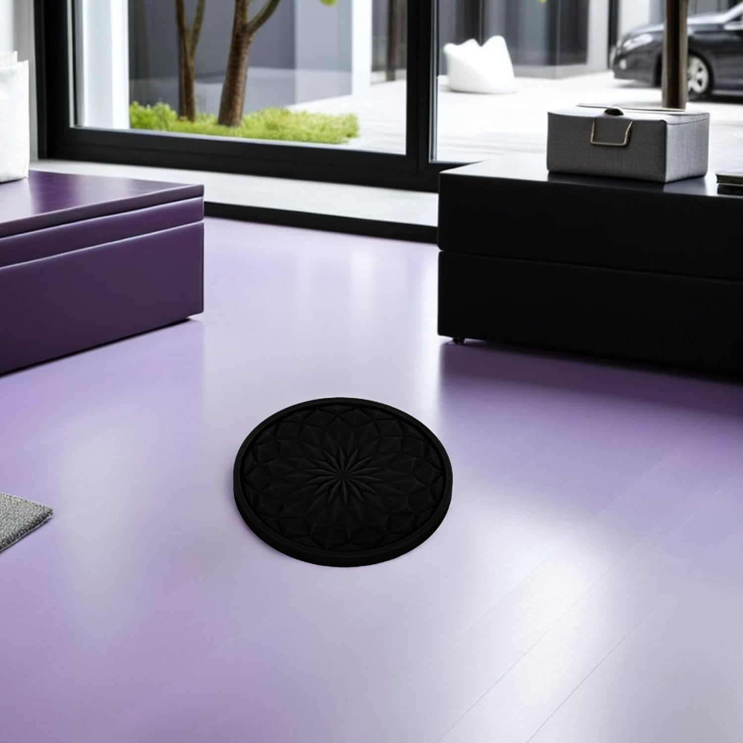 8Pcs Car Coasters Non Slip Design round Mug Mat Car Cup Holder Inserts Drink Holder Insert Interior Accessories for Travel Vehicle