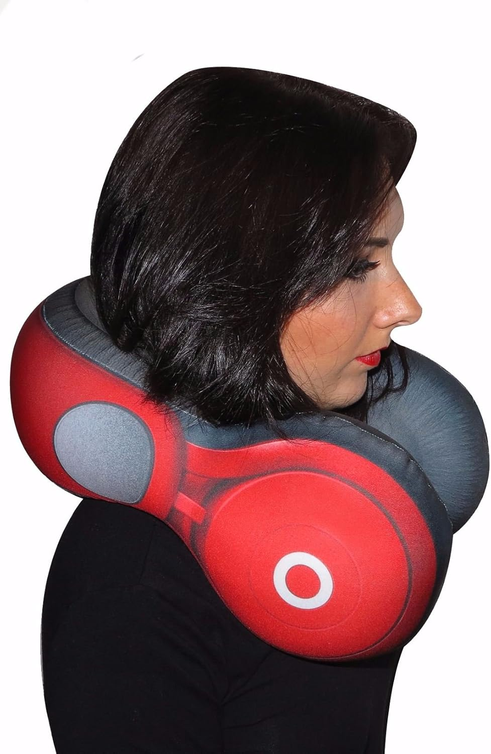 Red Headphones Travel Cushion