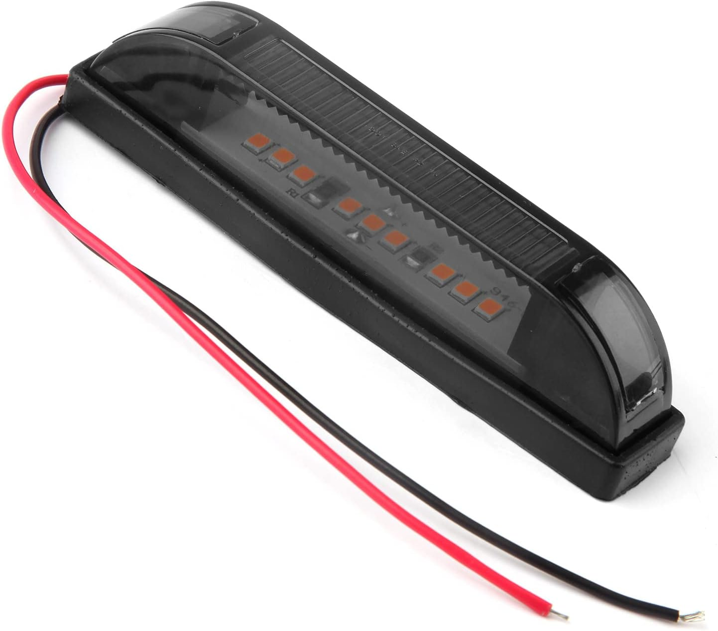 Smoked Amber LED Front Grille Marker Lights Kit, 4Pcs 4 Inch Amber Full LED Center Grille Running/Position Lights Sealed 9 Leds Compatible with Tacoma/4Runner/ Tundra/Silverado Grill Marker Lights image number 2