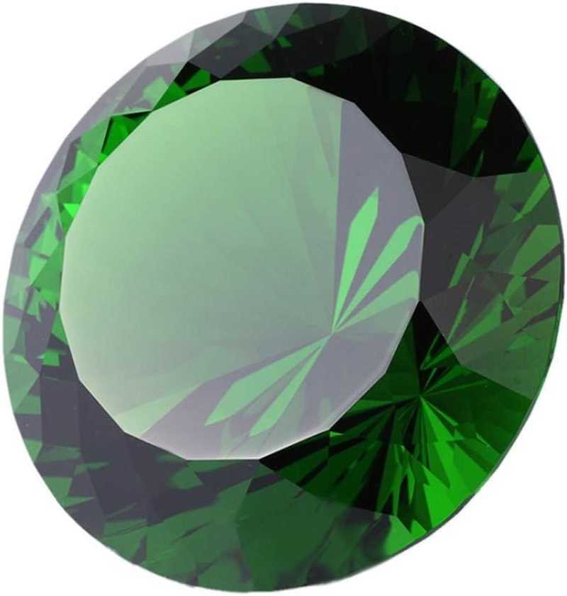 Blue Crystal Glass Diamond Shaped Decoration 80Mm Jewel Paperweight