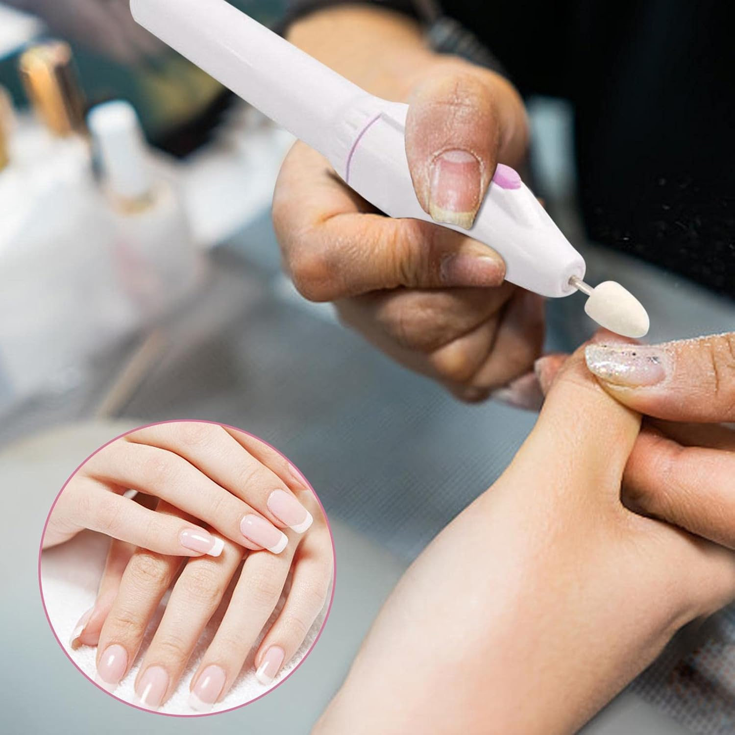 Electric Nail File Set,Manicure Pedicure Tool with 5 Nail Drill | Nail Buffer Drill Polisher for Natural Fingernails Toenails Wynott image number 5