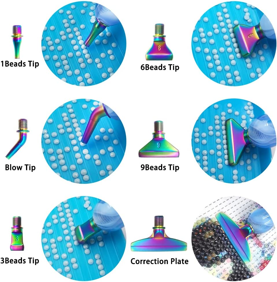 Finegood 16 Pcs Diamond Painting Accessories, Spiral Diamond Art Pens 5D Diamond Painting Pens Kits Diamond Art Accessories Tools for DIY Crafts image number 2