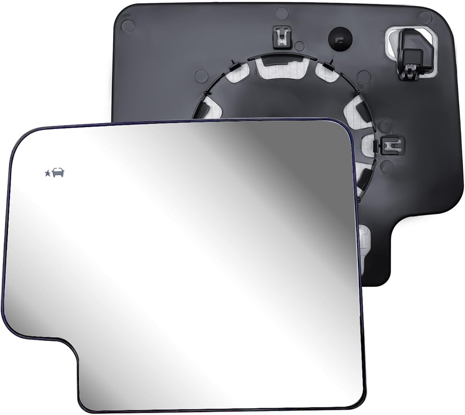 Replacement Driver Left Side Door Towing Mirror Lower Small Glass Convex No Heated with Back Plate for Chevrolet Silverado and GMC Sierra 1500 2500 HD 3500 HD from 2019 to 2024