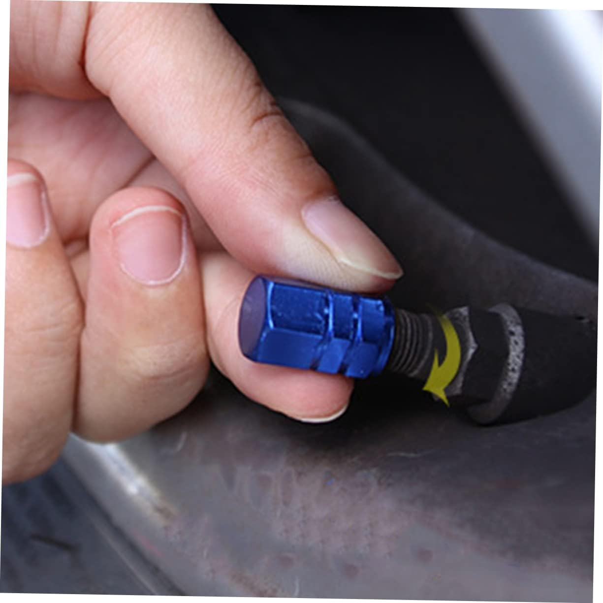 Gatuida 4Pcs Aluminum Alloy Wheel Cap Car Tyre Stem Caps round for Trucks Pickups image number 6