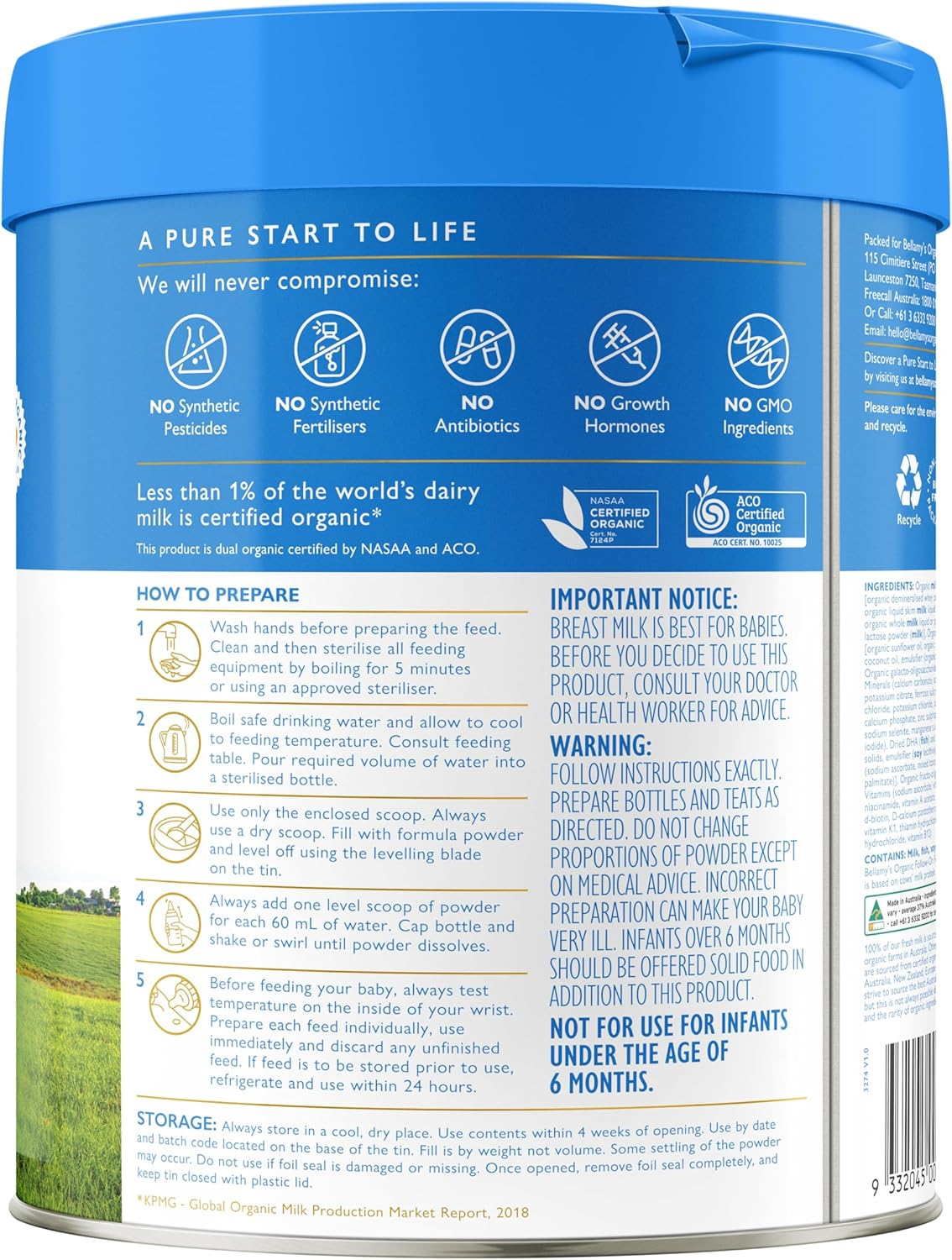 Bellamy'S Organic Follow-On Formula Step 2 (6-12 Months) image number 2