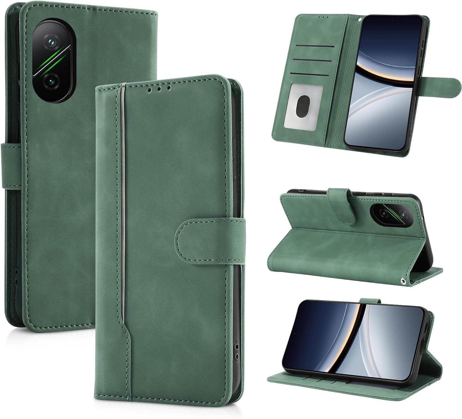 Aswant Wallet Case for Samsung Galaxy A56 5G Premium Leather Flip Protective Cover Magnetic Case with Stand Function (Blue)