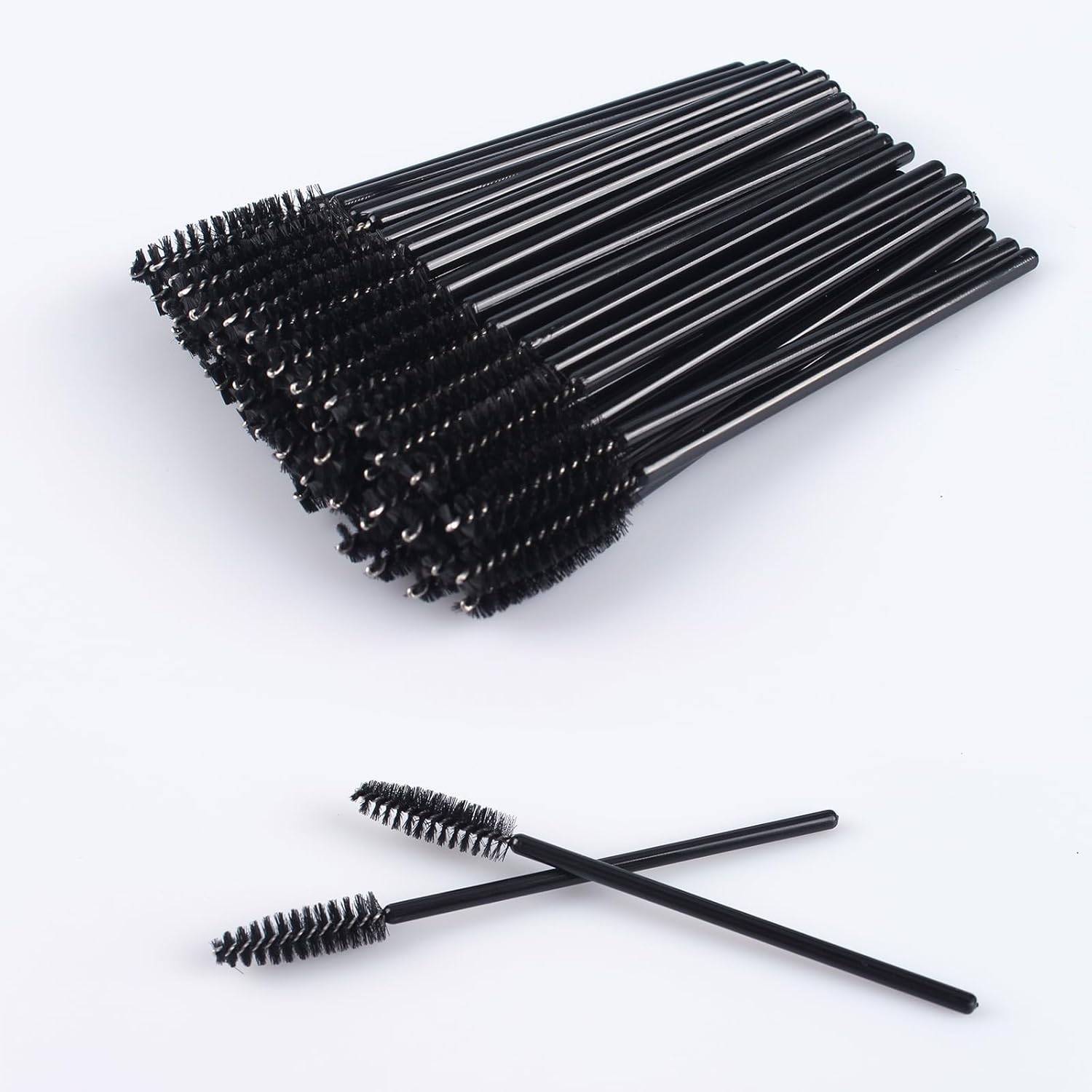 H HOME-MART 100 Pcs Eyelash Mascara Applicator Wand Brush Spoolies, Eyebrow Brush, Spoolie Brushes for Eye Lash and Brows image number 3