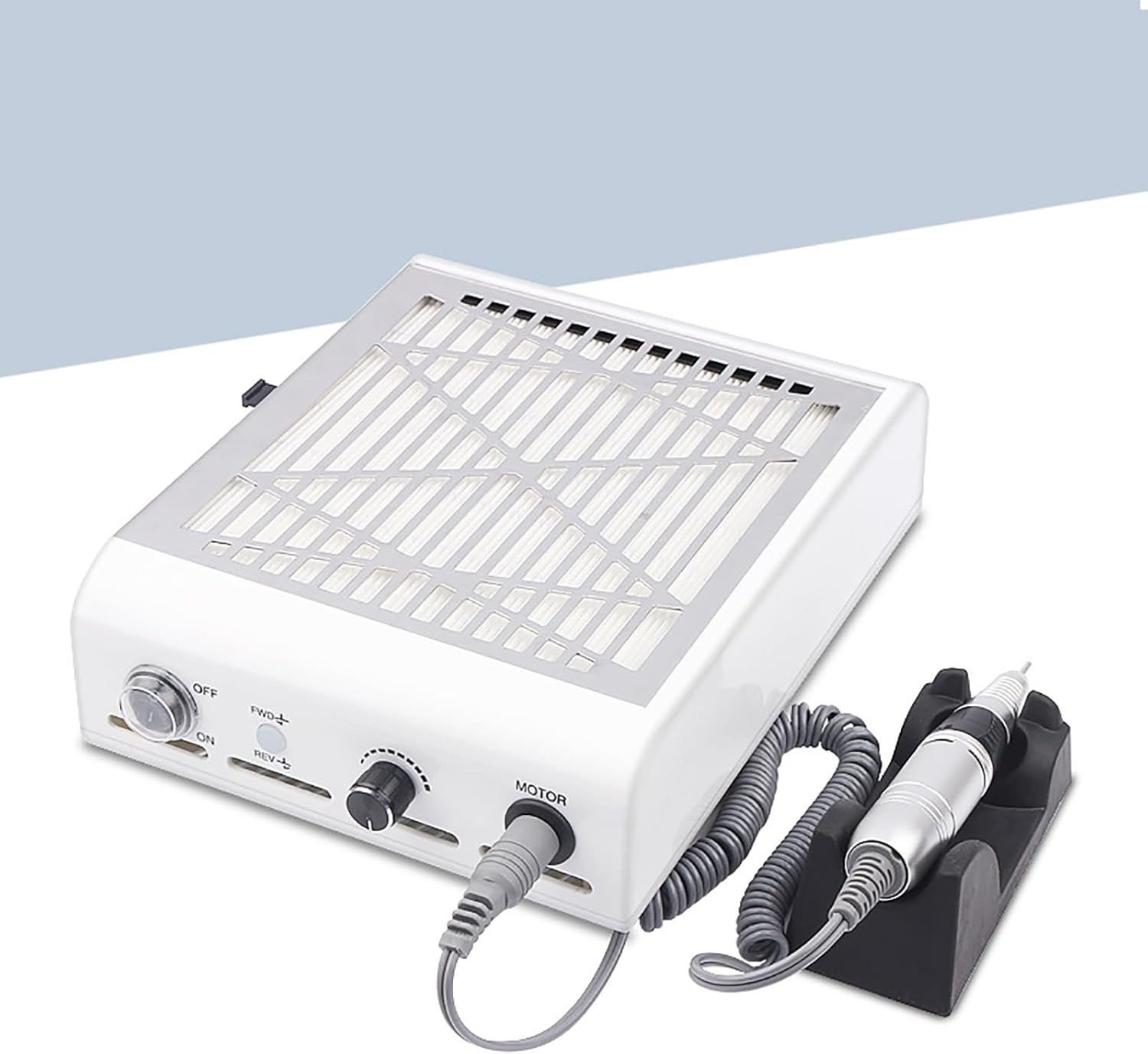 2-In-1 Manicure Kit, 60W Strong Power Nail Dust Collector Dust Vacuum Cleaner Manicure Tools, for Salon Expert Home Use