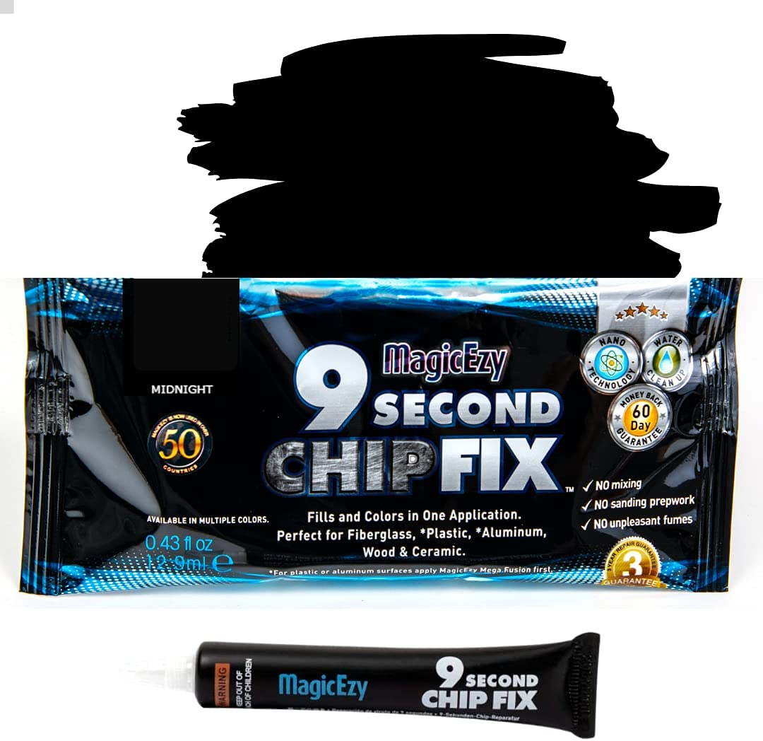 Magicezy 9 Second Chip Fix (Snow White) - Fix Fibreglass Damage Fast - Gouges, Holes, Deep Cracks and Chips - Ultra Strong Marine Epoxy Repair Filler for Fibreglass Boats