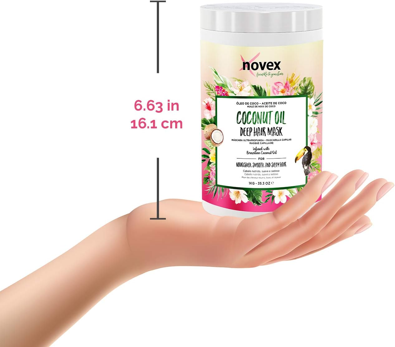 Coconut Oil by Novex Deep Conditioning Hair Mask 1Kg image number 3