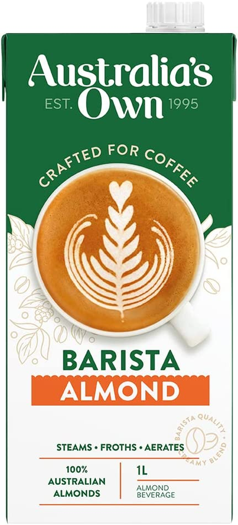 Australia'S Own Barista Dairy Free Vegan Oat Milk for Coffee Latte & Espresso, 1 Litre (Pack of 8) image number 4