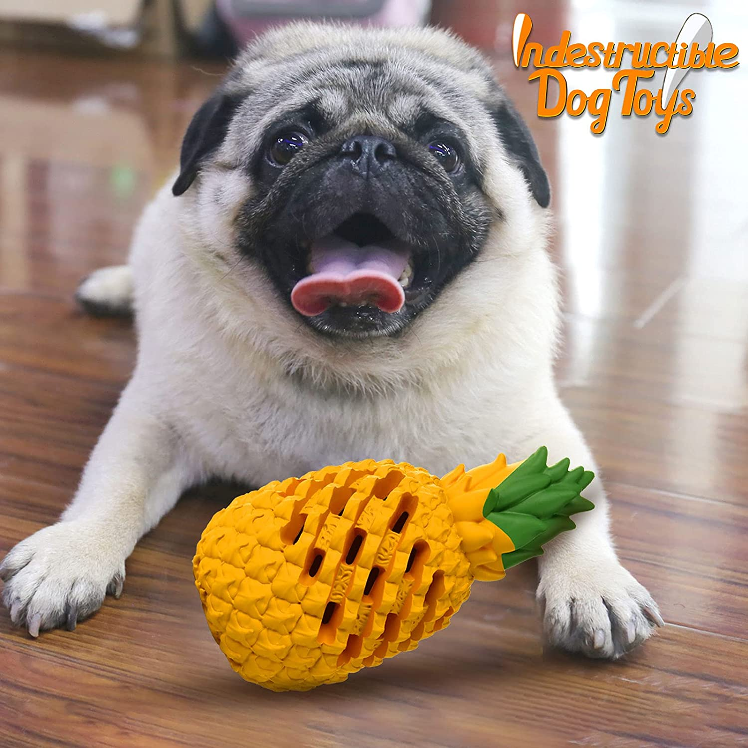 M.C.Works Pineapple Bite Resistant Dog Chew Toys, Teeth Cleaning Chewable Stick for Medium Aggressive Chewer, Food Grade Non-Toxic Indestructible Dog Toy image number 5