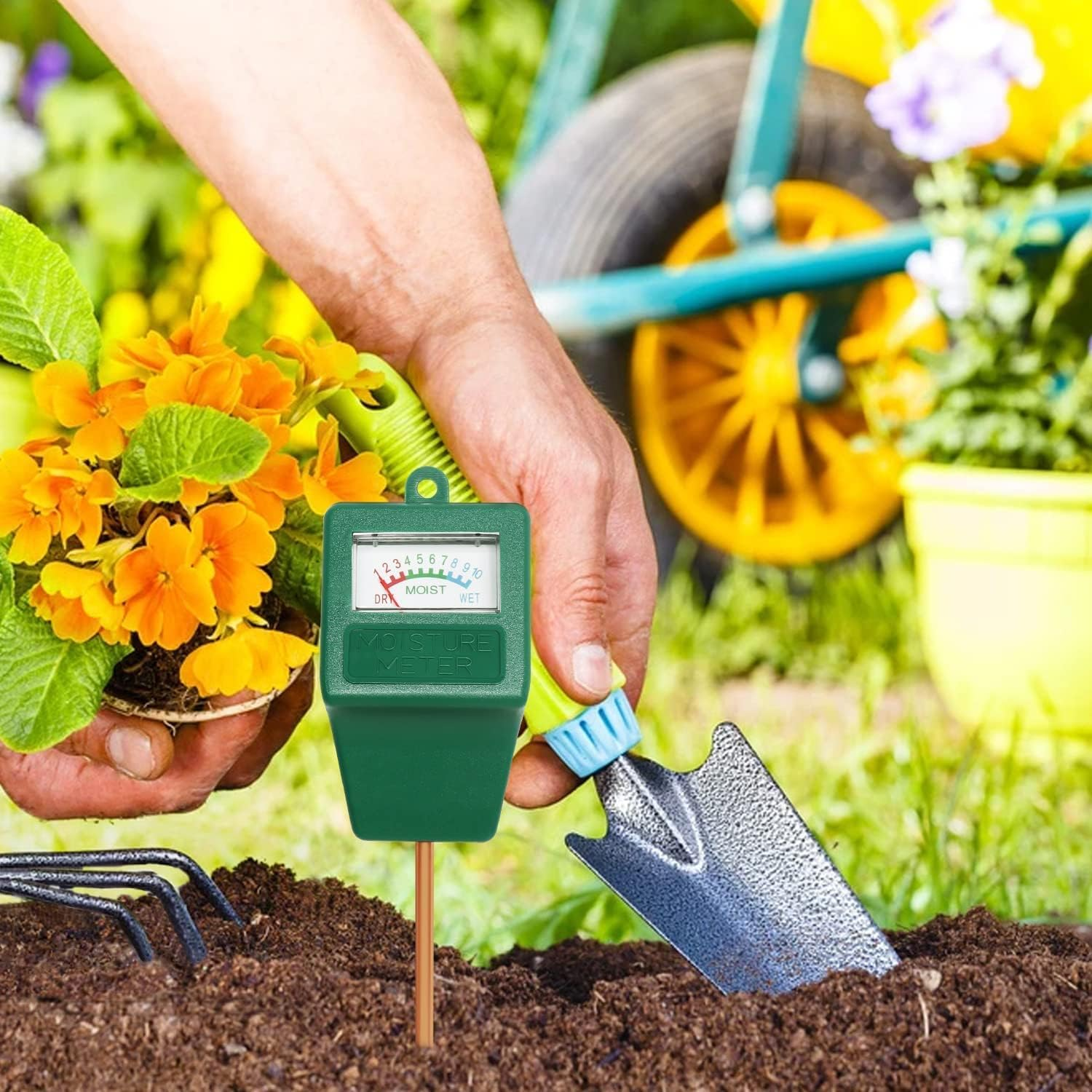 Soil Moisture Sensor Mete Tester, Soil Water Monitor, Hygrometer Sensor Test Kit Plant Water Meter for Indoor & Outdoor Garden Plant Flower Testing Tool image number 5