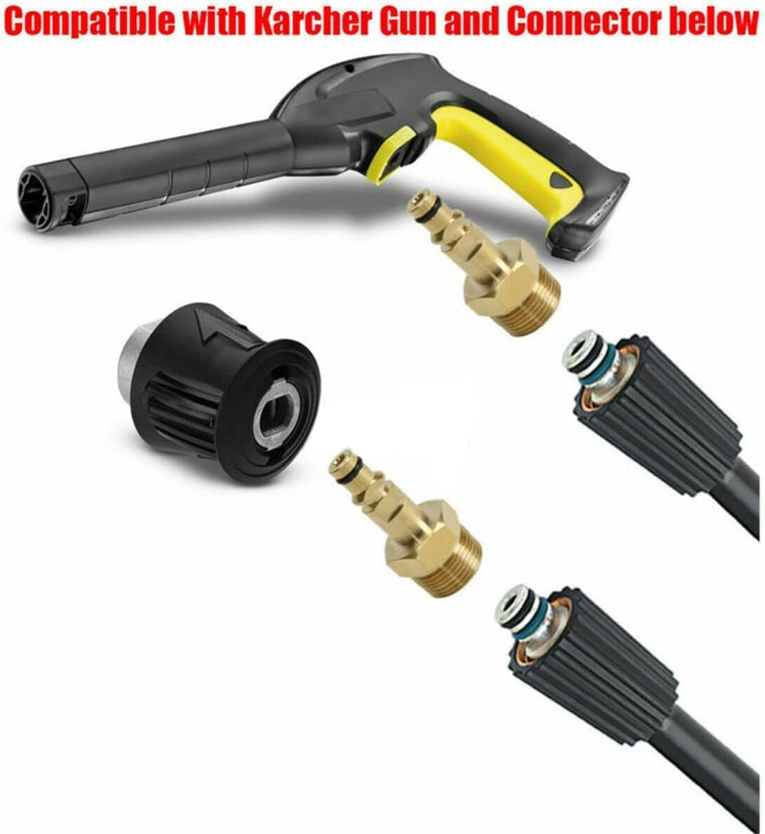 High Pressure Washer Adapter, High Pressure Hose Attachment, Hose Adapter Quick Connect, Brass M22 Washer Gun Hose Pipe Convert Tool Hoses Accessories (M22 14MM Fitting Hose Connector) image number 5
