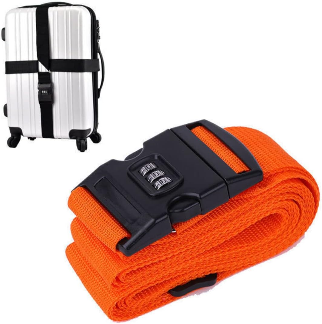 WESIEVYA Luggage Connector Strap Suitcase Strap TSA Approved Heavy Duty Luggage Fixing Non-Slip Travel Accessories for Suitcases and Checked Baggage image number 3