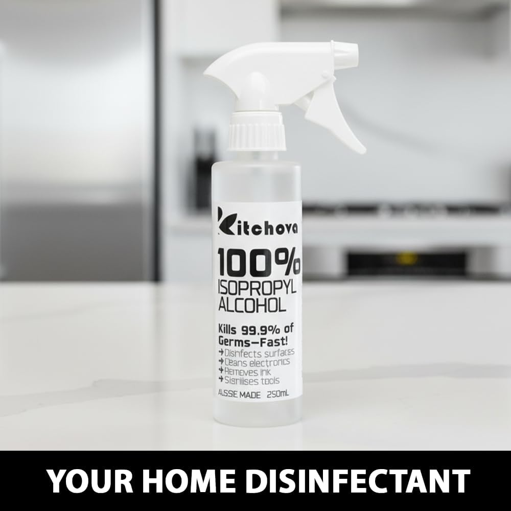 100% Isopropyl Alcohol IPA Cleaner, Premium 250Ml Spray Bottle for Cleaning, Disinfecting, and Sanitising, High-Quality Formula for Home, Office, and Industrial Use