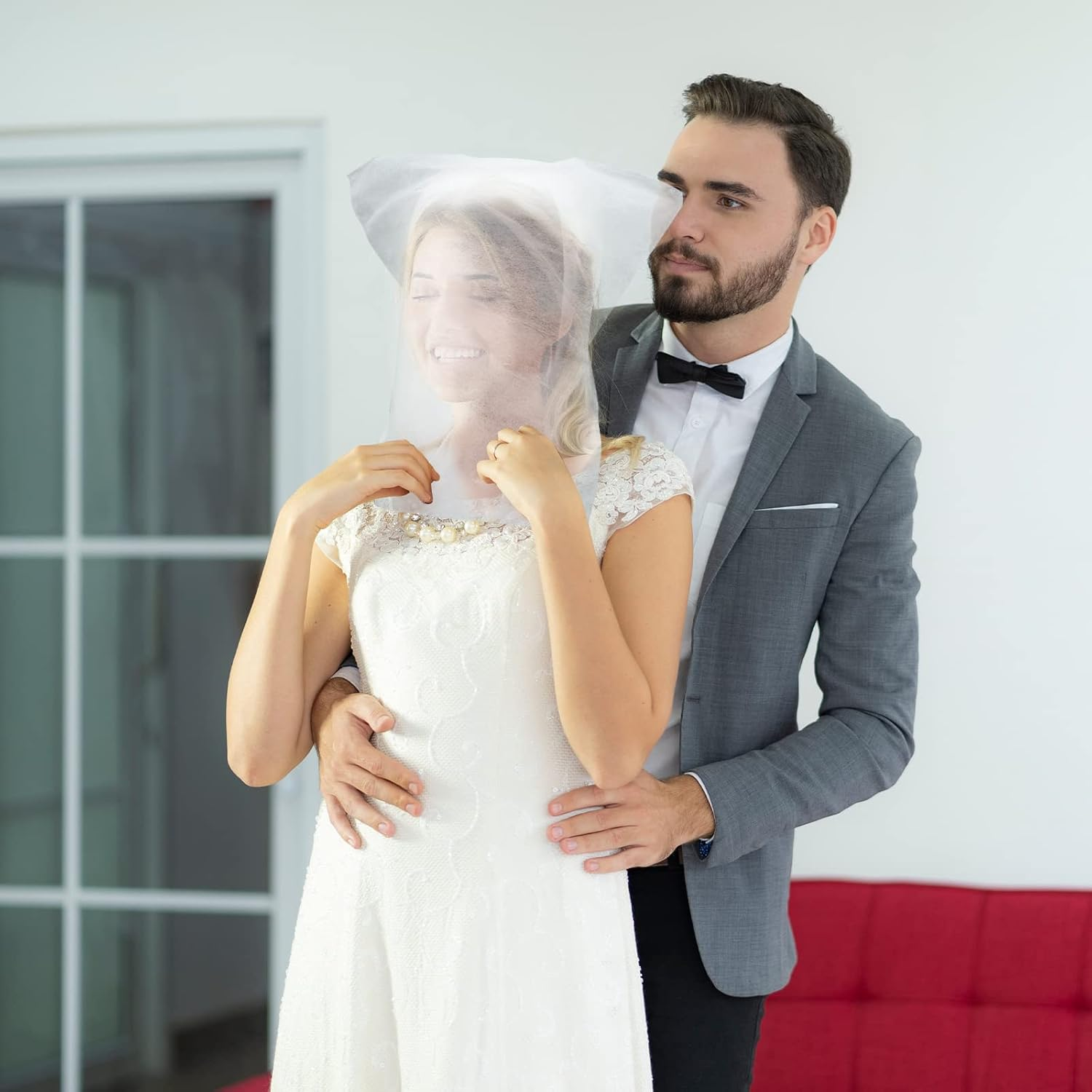 50 Disposable Cosmetic Masks - Beauty Makeup and Clothing Protector Non Woven Dress Face Cover for Women and Girls image number 4