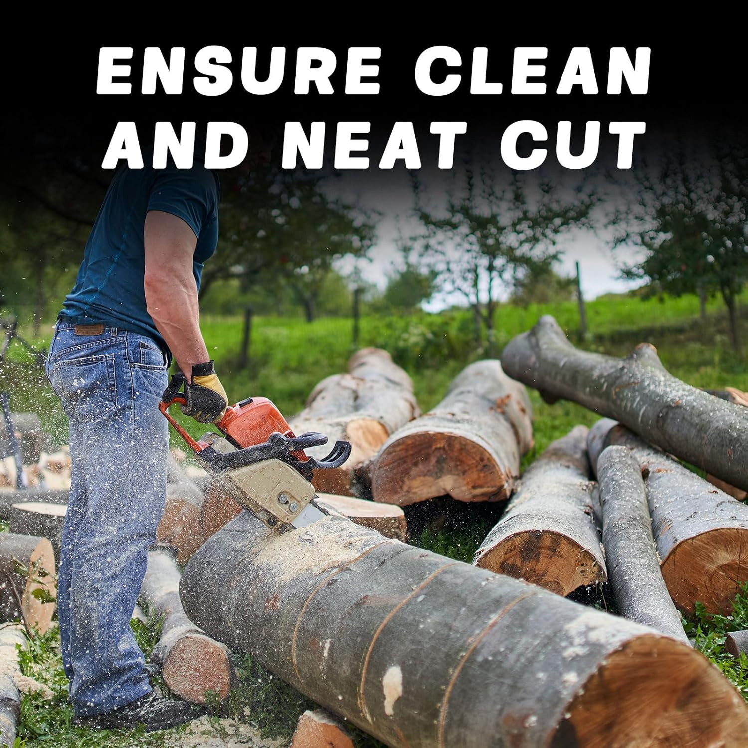 O-CONN 4 Pack 16 Inch Chainsaw Chain 3/8" LP Pitch .043'' Gauge 56 Drive Links Fits Greenworks, Dewalt, Poulan, Milwaukee and More image number 5