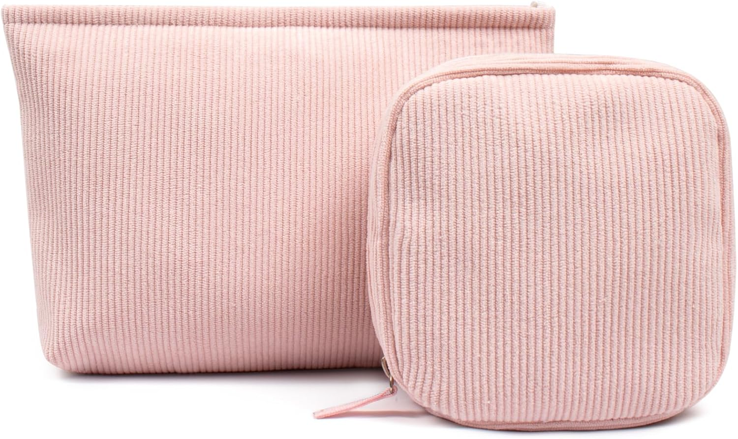 Small Makeup Bag for Women, Mini Makeup Pouch for Purse Large Corduroy Travel Cosmetic Bag Cute Toiletry Bag Travel Accessories Preppy Makeup Brushes Aesthetic Accessories Storage Bag