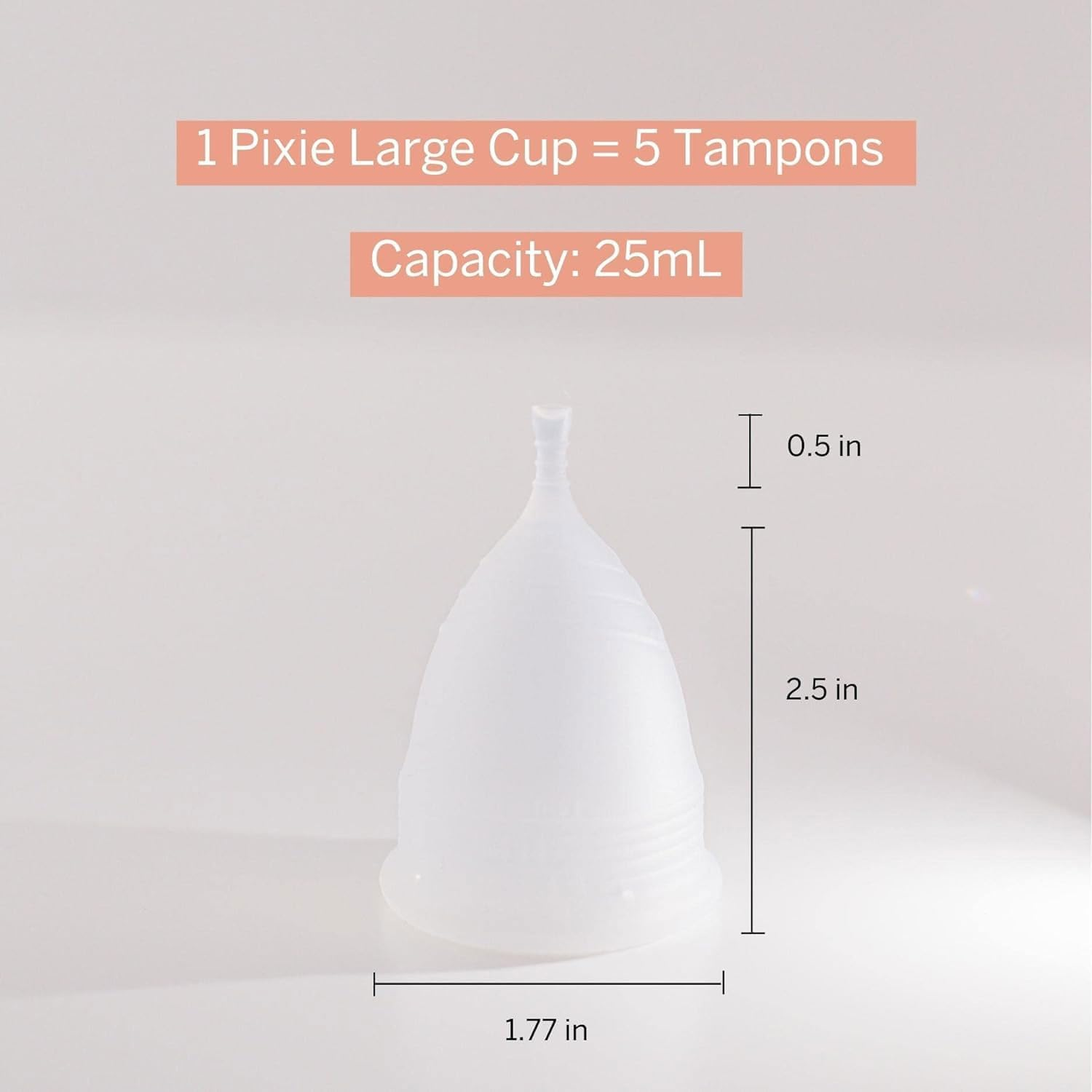2 Pixie Menstrual Cups - No Metals or Toxins - 100% Medical-Grade Silicone - Ranked 1 for the Most Soft Reusable Period Cup - Wear 12 Hours - Tampon Alternative - Buy One We Give One (Combo) image number 5